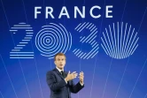 Le président Emmanuel Macron lors de la présentation du plan d'investissements "France 2030", le 12 octobre 2021 à Paris