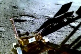 Image tirée d'une vidéo diffusée le 25 août 2023 par l'Organisation indienne de recherche spatiale (ISRO) montrant le robot mobile indien lors d'une manoeuvre pour atteindre la surface de la Lune
