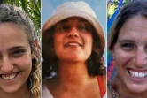 Cette combinaison de photos non datées obtenues le 19 janvier 2025 au siège du Forum des familles des otages montre des images (de gauche à droite) des otages israéliennes Romi Gonen, Emily Damari et Doron Steinbrecher