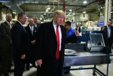 Donald Trump en visite à l'usine Carrier de climatiseurs, le 1er décembre 2016 à Indianapolis, dans l'Indiana