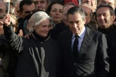 Penelope et François Fillon lors du rassemblement du Trocadéro le 5 mars 2017 à Paris