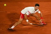 Le Serbe Novak Djokovic face à l'Espagnol Rafael Nadal en demi-finale de Roland-Garros, le 11 juin 2021
