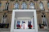 Emmanuel Macron, Florence Parly et Geneviève Darrieussecq à Paris le 13 juillet 2019