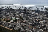 Vue aérienne des maisons détruites par les feux à Lahaina sur l'île de Maui, le 10 août 2023