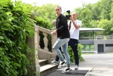L'attaquant des Bleus Antoine Griezmann arrive au centre d'entraînement de Clairefontaine, le 4 juin 2018 