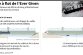 Schémas sur la façon dont l'"Ever Given" a été remis à flot, après s'être échoué dans le canal de Suez