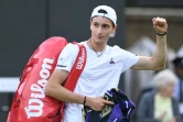 Le Français Ugo Humbert vainqueur de son compatriote Gaël Monfils par forfait au 1er tour à Wimbledon, le 1er juillet 2019 à Londres 