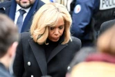 Brigitte Macron assiste aux obsèques de Michel Legrand, le 1er février 2019 à Paris