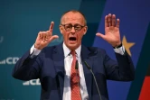 Le leader de l'opposition conservatrice allemande et favori à la chancellerie, Friedrich Merz, lors d'un meeting de campagne à Brilon, dans l'ouest du pays, le 19 janvier 2025