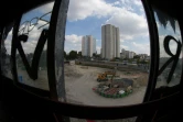 Vue de l'entrée d'un centre d'accueil humanitaire le 30 août 2016 à Paris