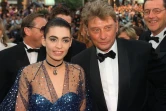 Johnny Hallyday et sa femme Adeline à Cannes, le 7 mai 1992