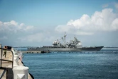 Le destroyer USS Mahan quitte la base navale de Norfolk (Virginie), le 10 septembre 2018