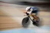 La Française Marion Borras lors des qualifications de la poursuite individuelle des Mondiaux, le 3 août 2023 à Glasgow  