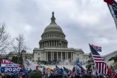 Des milliers de partisans de Donald Trump sont rassemblés à l'extérieur du Capitole, à Washington le 6 janvier 2021, le jour de l'assaut mené contre le bâtiment