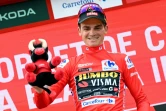 L'Américain Sepp Kuss nouveau maillot rouge de la Vuelta au terme de la 8e étape, le 2 septembre 2023 à Xorret de Cati