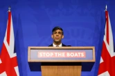 Le Premier ministre britannique Rishi Sunak donne une conférence de presse à Londres, le 22 avril 2024