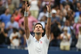 Le Serbe Novak Djokovic remporte le match de demi-finale contre le Français Gaël Monfils, le 9 septembre 2016 à l'US Open de New York