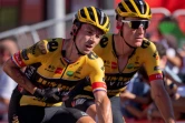 Le Slovène Primoz Roglic, blessé lors de la 16e étape du Tour d'Espagne mardi. 