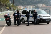 Sur la promenade des Anglais à Nice, le 27 février 2021, les forces de l'ordre sont mobilisées pour faire respecter le confinement du week-end