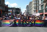 PLusieurs milliers de personnes ont défilé lors d'une Gay Pride contestataire avant la marche principale le 30 juin 2019 à New York
