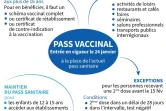 Le pass vaccinal en France