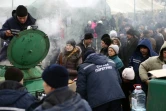 Distribution de nourriture à Avdiïvka, près de Donetsk, dans l'est séparatiste prorusse de l'Ukraine, le 5 février 2017