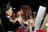 Séance de maquillage pour une adolescente  au salon "Get Beauty" le 28 mai 2016 au Parc Floral à Paris