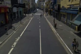 Rue quasi vide à Sao Paulo, au Brésil, le 15 mars 2021