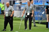 Le sélectionneur uruguayen Oscar Tabarez au début d'un entraînement, le 19 juin 2018 à Rosto