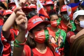 Des soutiens de Ferdinand Marcos Junior, fils et homonyme de l'ex-dictateur philippin Ferdinand Marcos, rassemblés lors d'un meeting à Paranaque, dans la banlieue de Manille, le 7 mai 2022
