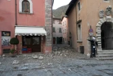 Dégâts dans le village de Visso, dans le centre de l'Italie après le séisme, le 27 octobre 2016