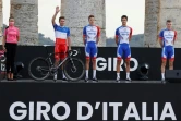 L'équipe française de Groupama-FDJ est engagée dans le Tour d'Italie, lors de sa présentation officielle à Calatafimi, le 1er octobre 2020 