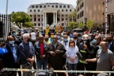 Le président sud-africain Cyril Ramaphosa devant le parlement, au Cap le 2 janvier