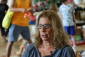 Inbal Reich Alon, habitante du kibboutz de Beeri, lors d'une interview dans un hôtel transformé en centre d'accueil pour les Israéliens évacués de la frontière avec Gaza, le 9 octobre 2023 dans la région de la mer Morte