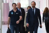 Le Premier ministre Edouard Philippe avec l'astronaute Thomas Pesquet à Nancy, le 30 juin 2017