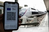 Un voyageur montre son pass sanitaire à la gare de Lyon, le 9 août 2021 à Paris