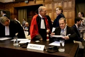 Audience devant la Cour internationale de Justice (CIJ) dans le cadre d'une affaire déposée par le Nicaragua contre l'Allemagne exigeant que les juges imposent des mesures d'urgence pour empêcher Berlin de fournir à Israël des armes et d'autres aides, le 8avril 2024 à La Haye
