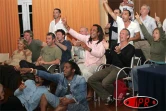 Samedi 1er juillet 2006 - 
Yannick Noah en tournée à La Réunion, laisse éclater sa joie après la victoire de La France contre le Brésil en quart de final de la coupe du monde de football