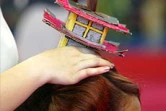 Le dimanche 21 juillet 2002 au Port (Ouest) lors Trophée 2002 de la coiffure organisé par le syndicat départemental des professionnels de la coiffure