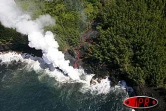 Mercredi 25 août 2004 - 

La lave du Piton de la Fournaise se jette dans la l'Océan indien