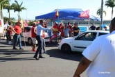 Contre la réforme des retraites : mobilisation devant des centres commerciaux à Saint-Denis