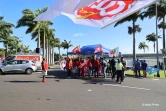 Contre la réforme des retraites : mobilisation devant des centres commerciaux à Saint-Denis