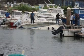 bateau dans l'eau au port de Sainte-Marie, passage de freddy (Photo : sly/www.imazpress.com)