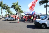 Contre la réforme des retraites : mobilisation devant des centres commerciaux à Saint-Denis