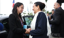 Visite de la ministre des Outre-mer : Naïma Moutchou rencontre Cyrille Melchior