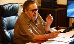 michel fontaine reçoit l'association des commerçants 