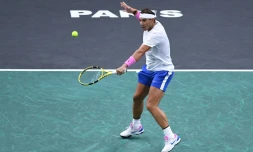 Rafael Nadal lors de l'édition 2019 du Masters 1000 de Paris, le 1er novembre