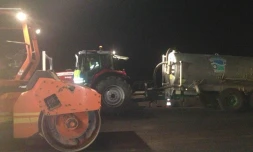 Chantier sur la route du littoral