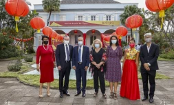 Vernissage exposition sur le nouvel an chinois à la villa du département, en présence de Jacques Billant et Cyrille Melchior