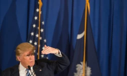 Le candidat à la primaire républicaine Donald Trump à Kiawah, en Caroline du Sud, le 17 février 2016